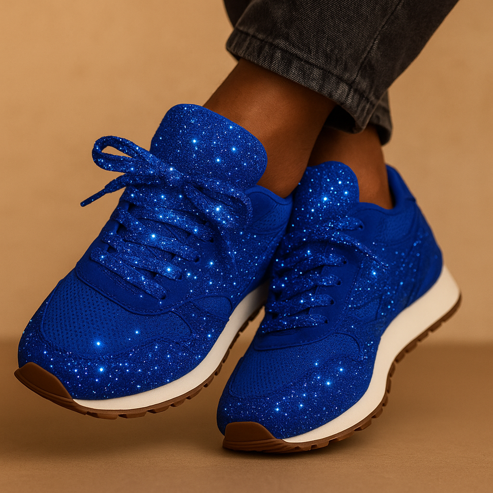 Glitter sneakers with sequins for women