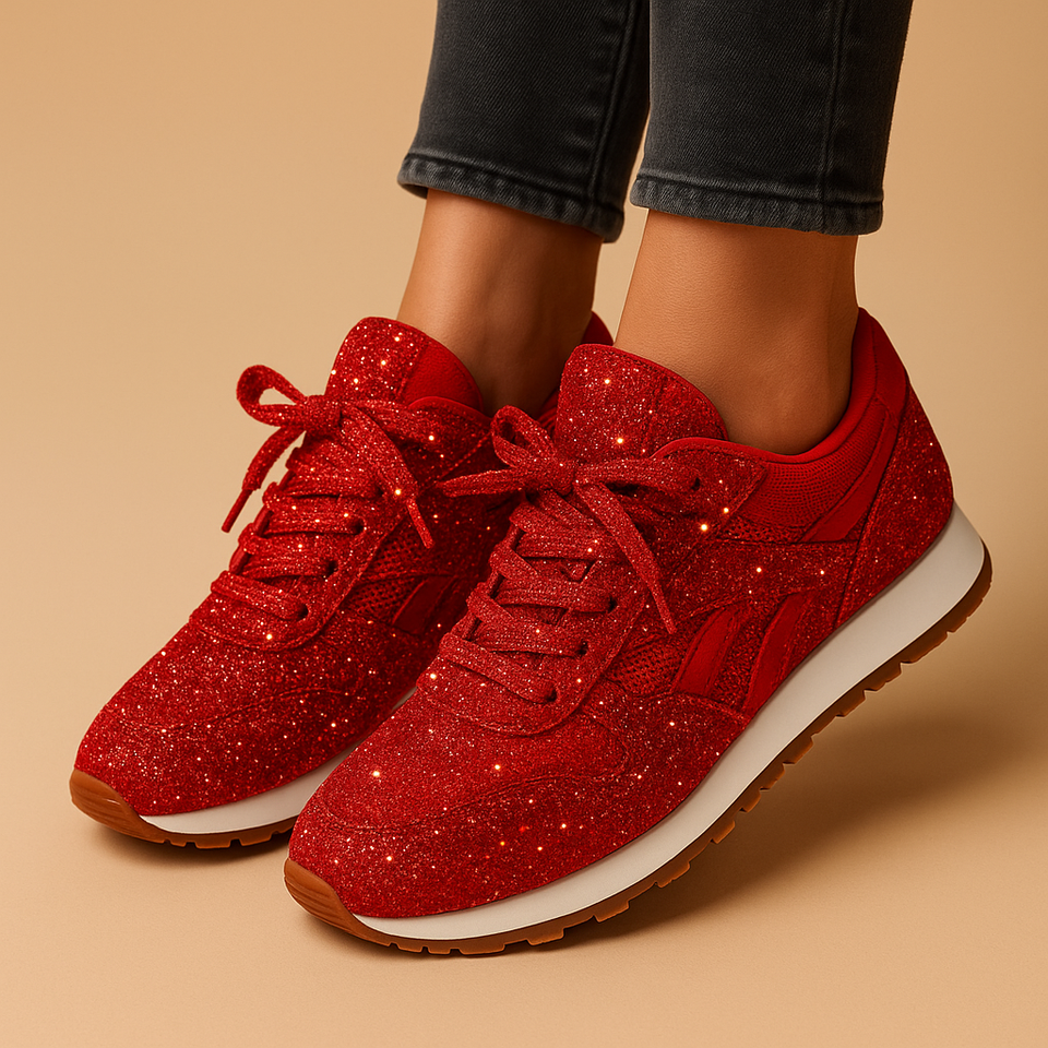 Glitter sneakers with sequins for women
