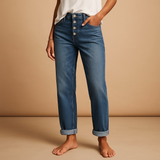 High-waisted loose fit jeans for women