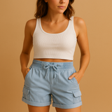 High-waisted shorts for women with an elegant fit
