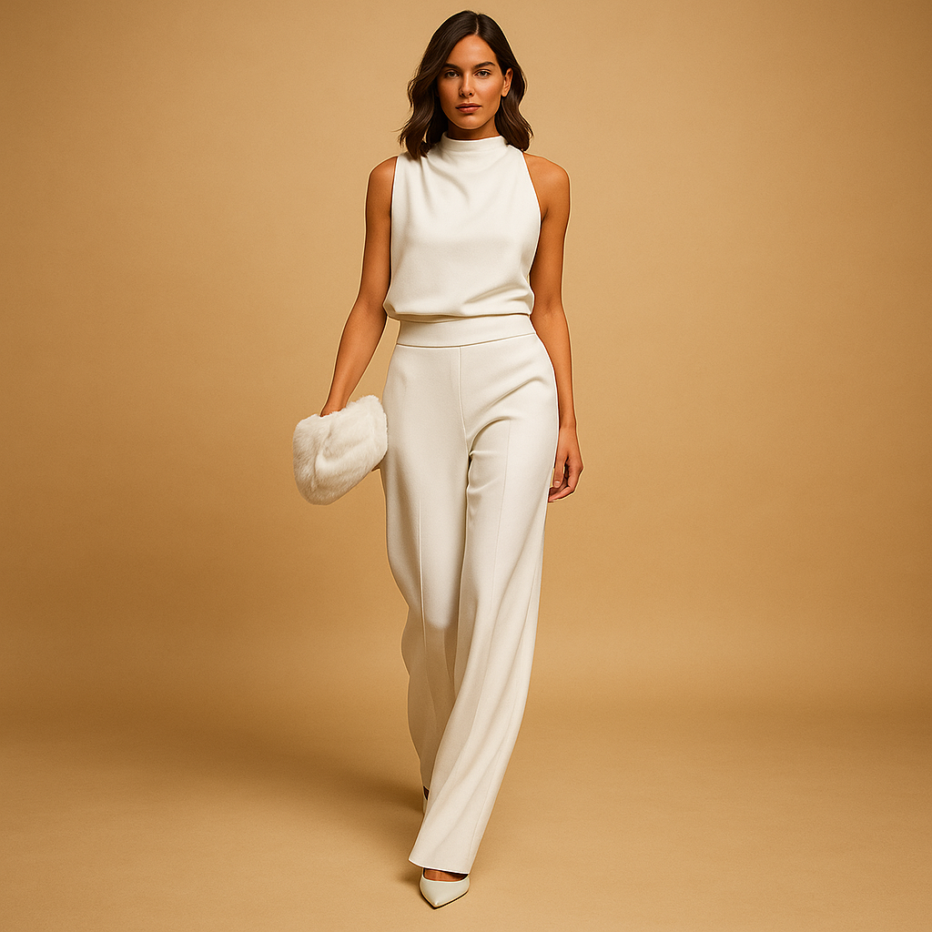 Chic jumpsuit with wide legs for women.