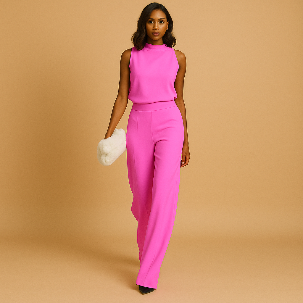 Chic jumpsuit with wide legs for women.