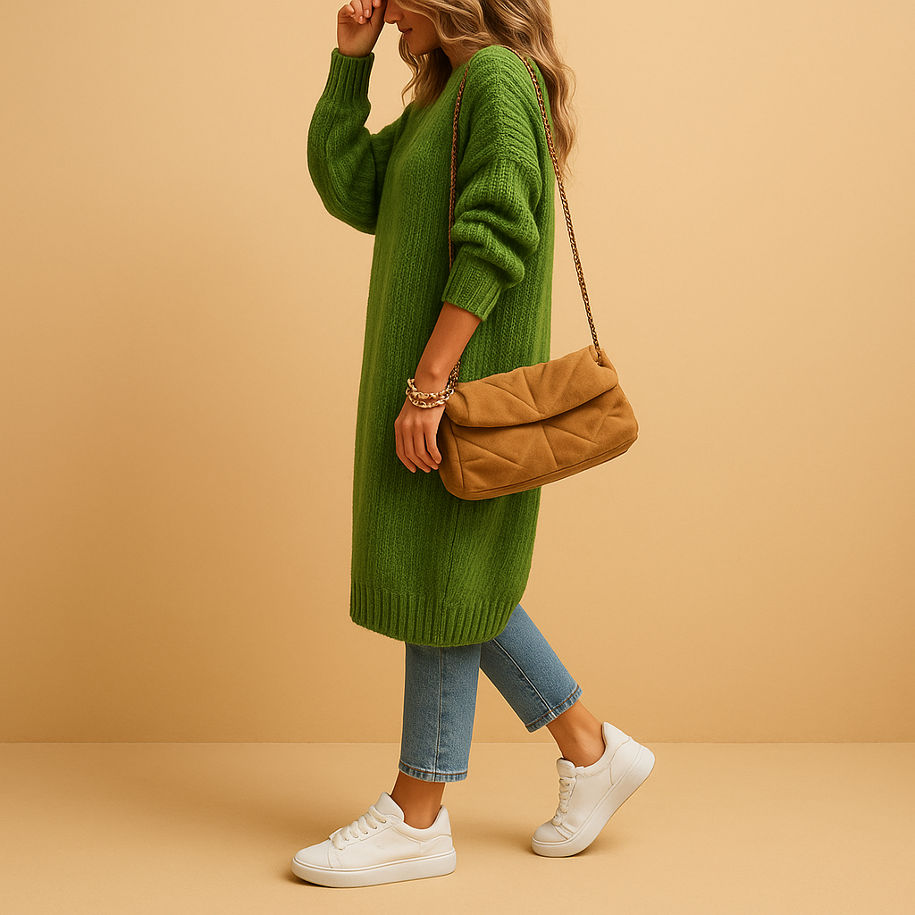 Classic knit women's cardigan with  open front.