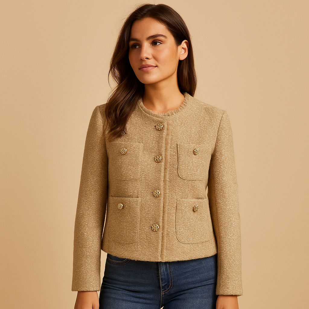 Classic tweed blazer for women