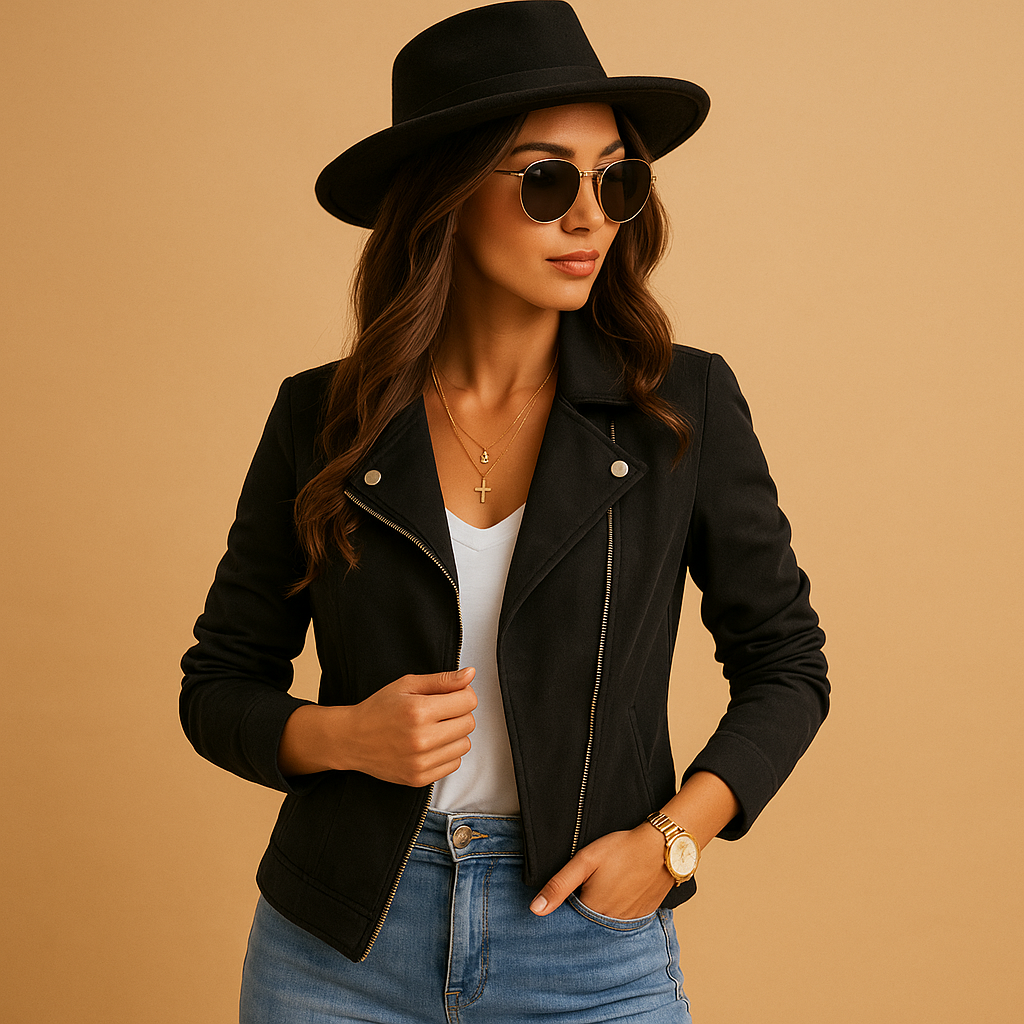 Short summer jacket with a modern cut for women