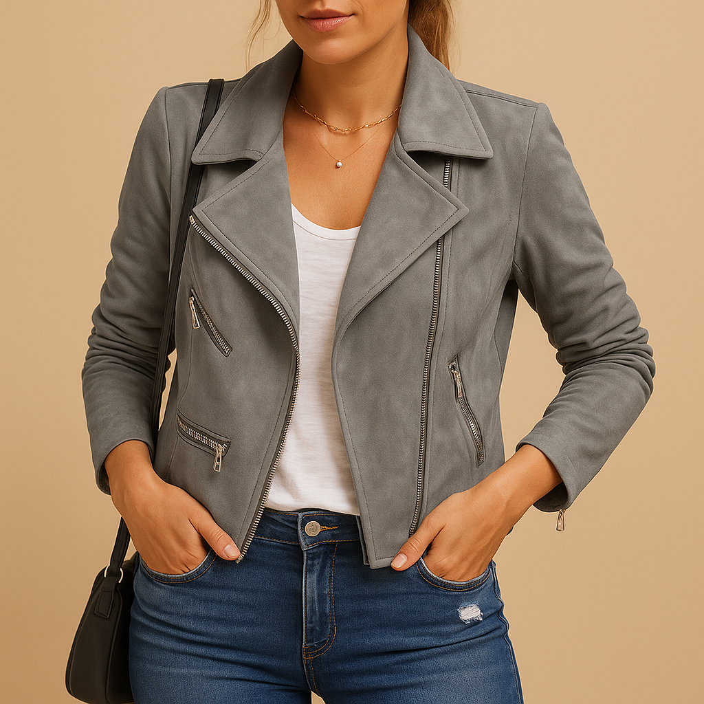 Short summer jacket with a modern cut for women