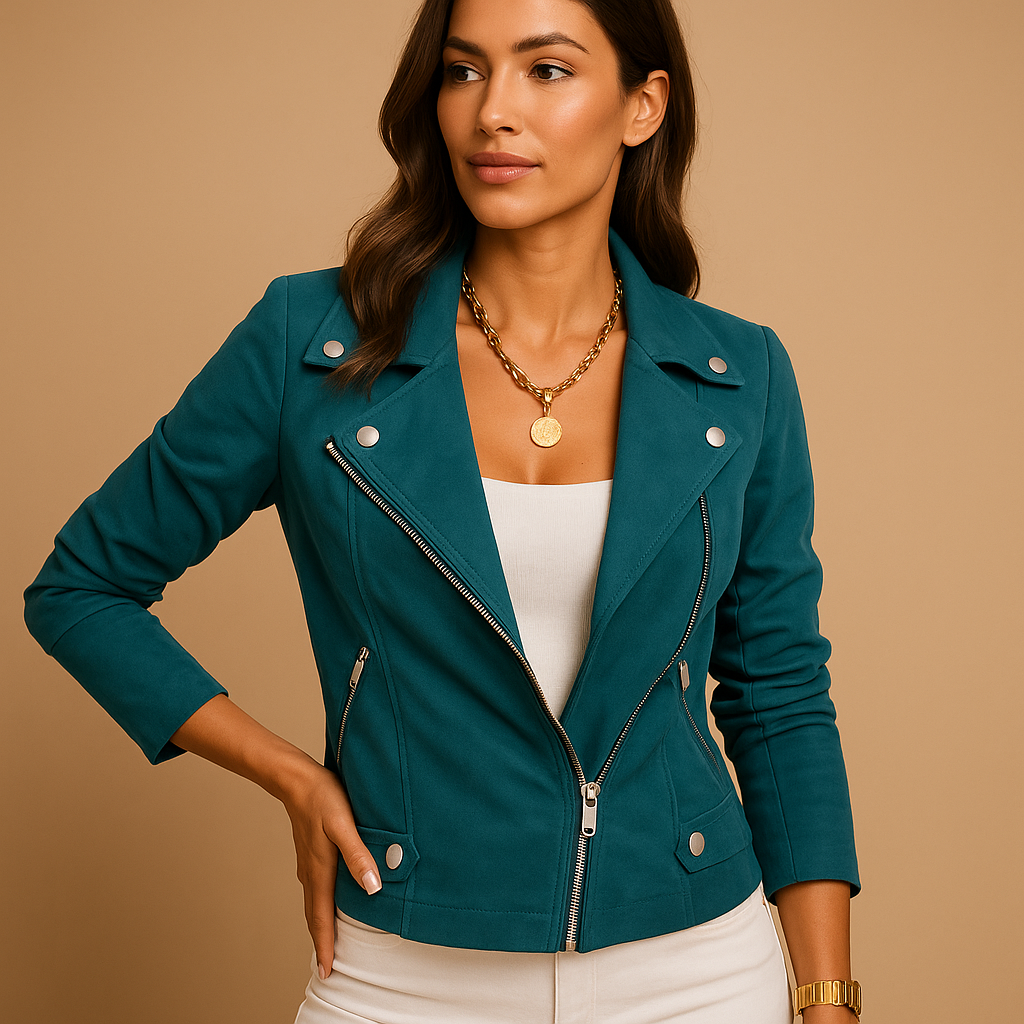 Short summer jacket with a modern cut for women