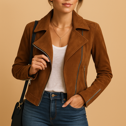 Short summer jacket with a modern cut for women