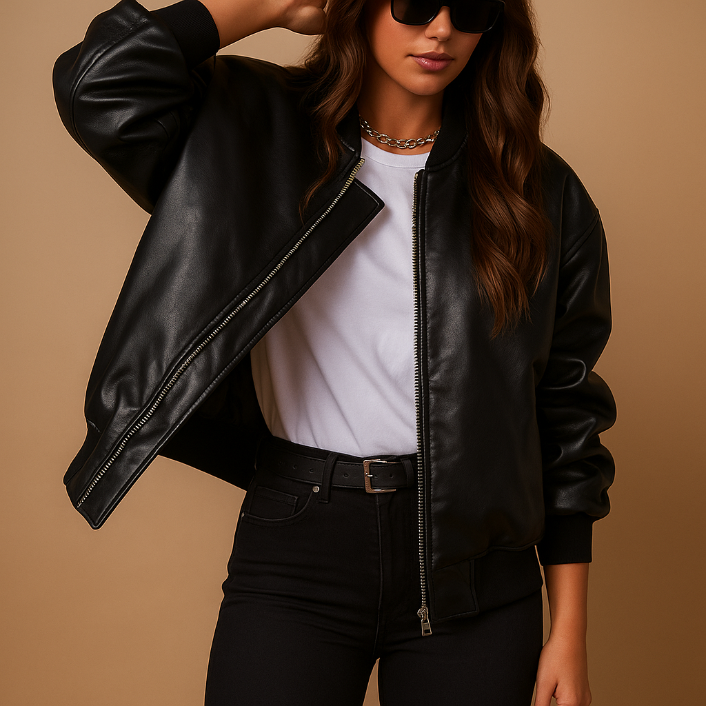 Long-sleeved baseball jacket for women