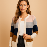 Long open women's cardigan with an elegant fit.