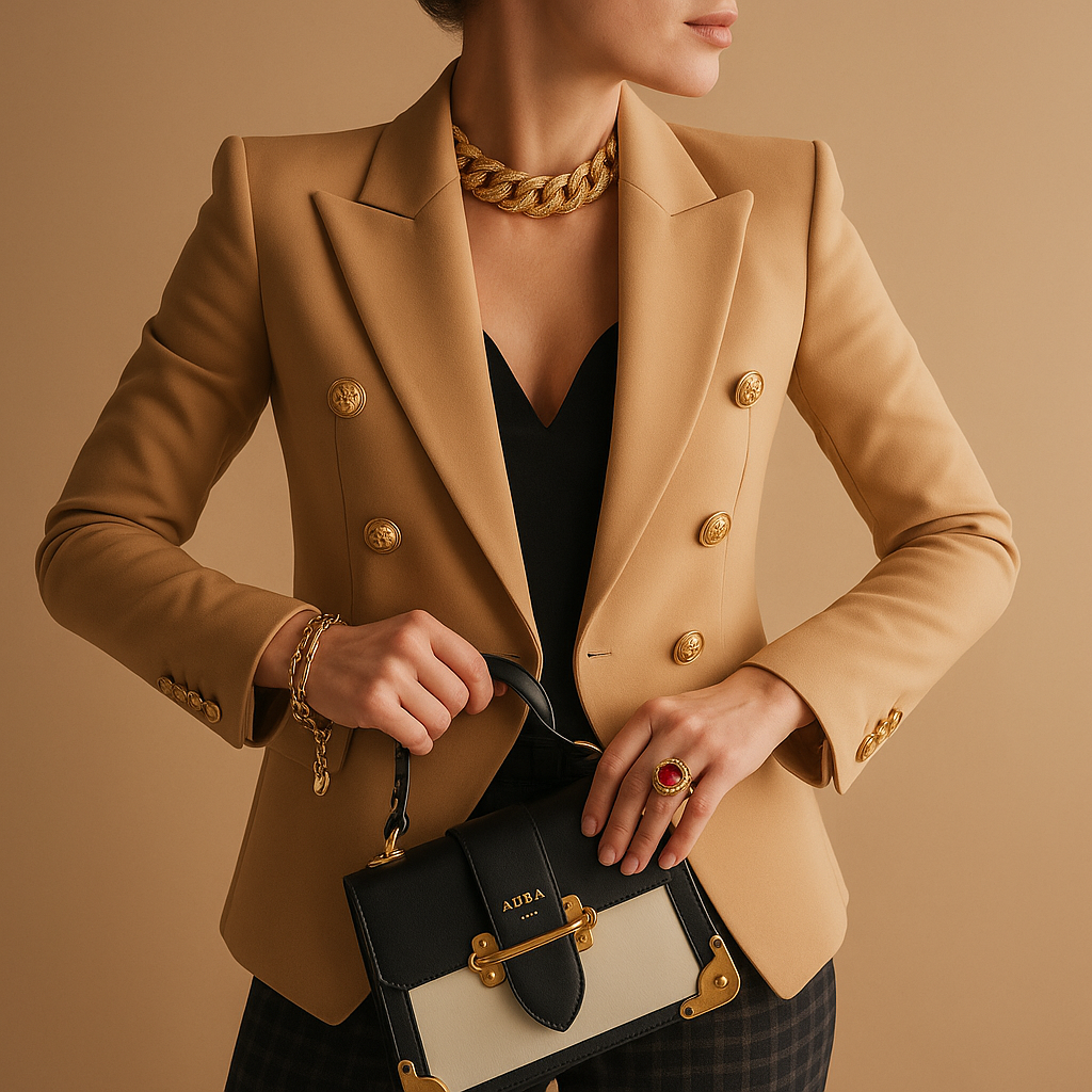 Elegant long blazer for women.