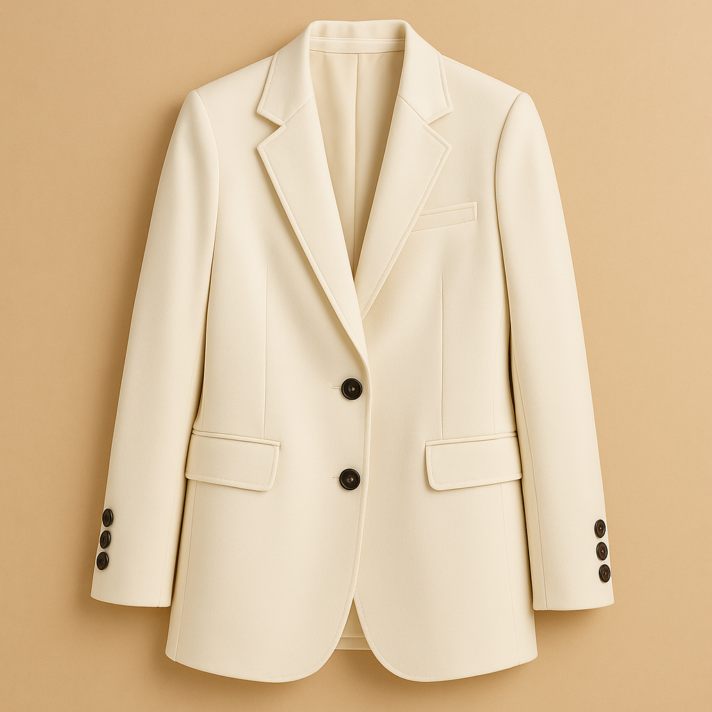 Long blazer with timeless design for women.