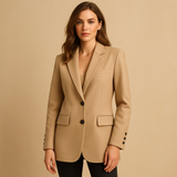 Long blazer with timeless design for women.