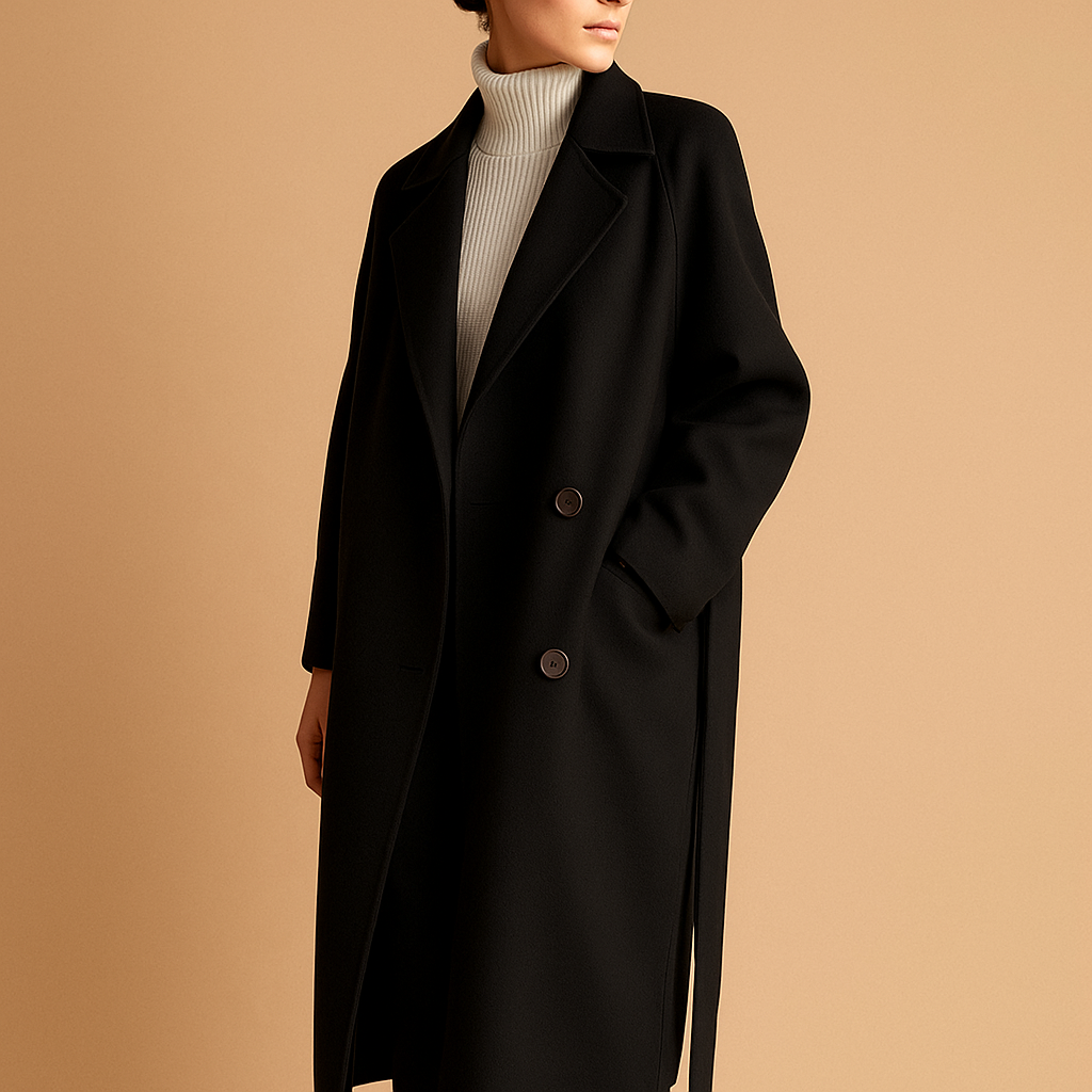 Long elegant winter coat for women