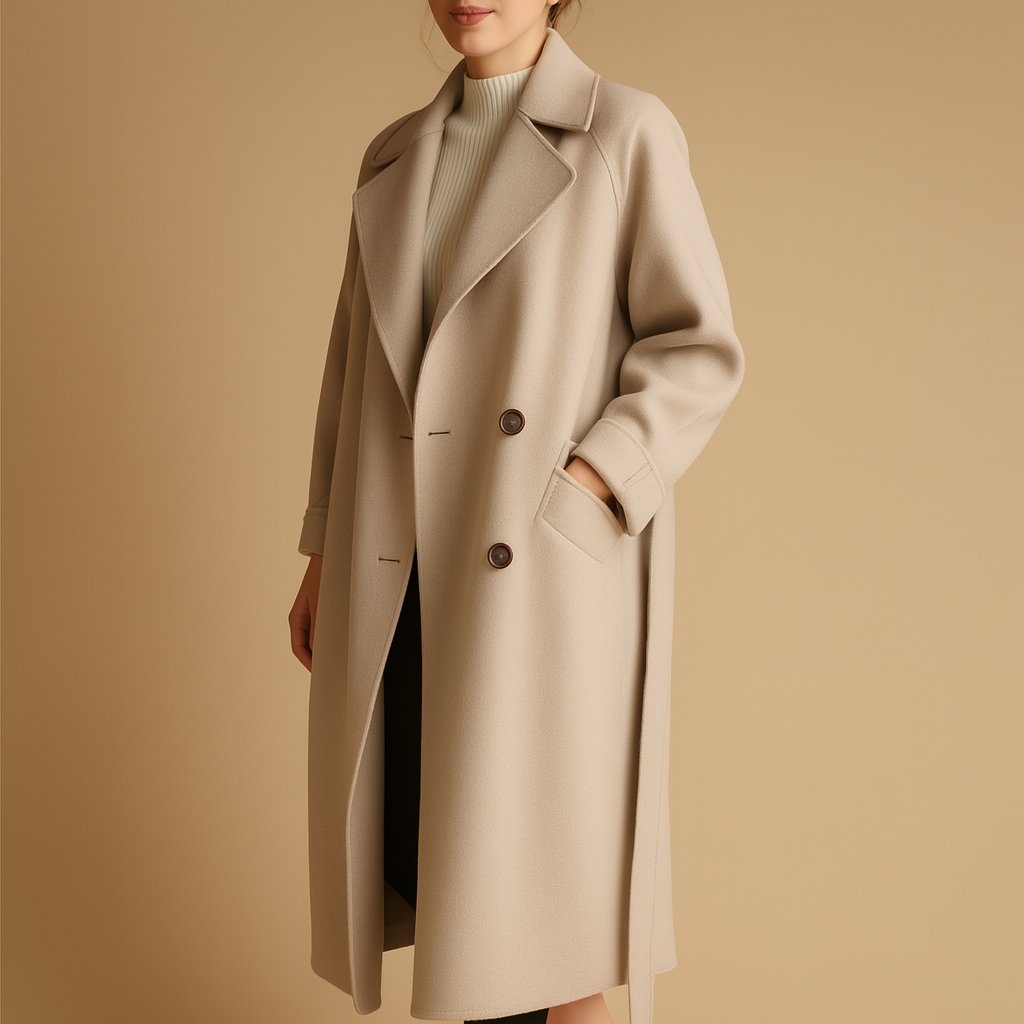 Long elegant winter coat for women