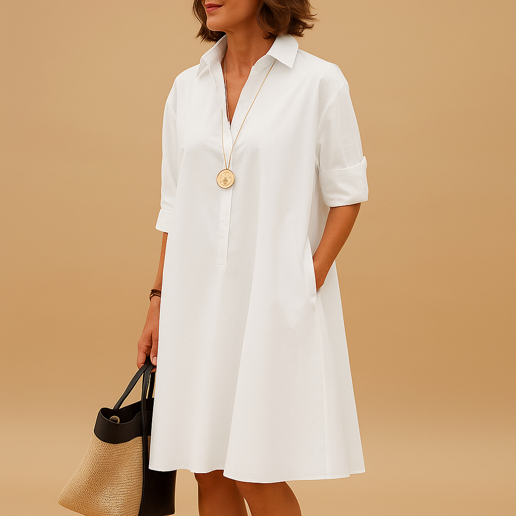 Spring dress with an elegant fit and lightweight fabric for women.