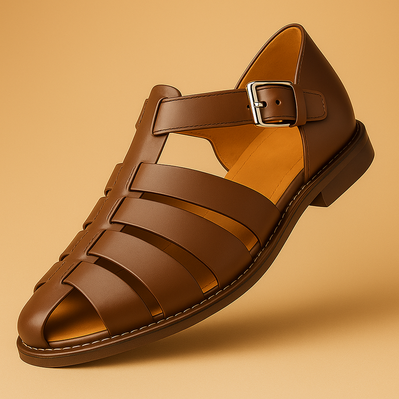 Stylish leather sandals for women with a comfortable fit.