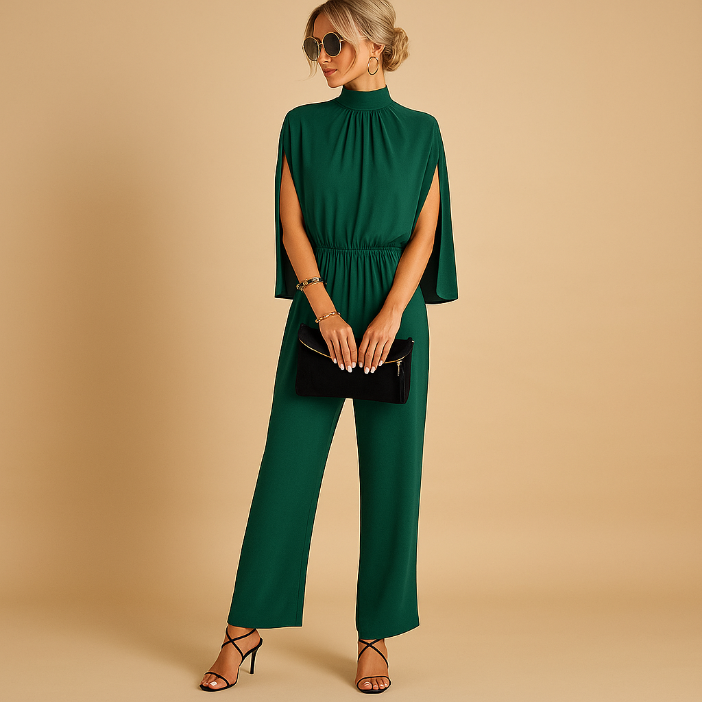 Lightweight summer jumpsuit with adjustable straps for women.