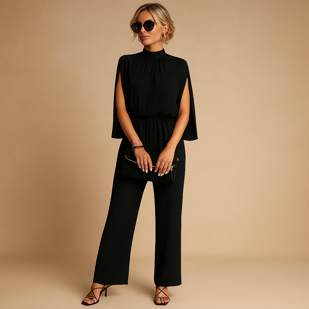 Lightweight summer jumpsuit with adjustable straps for women.