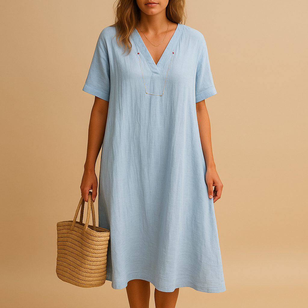Lightweight breathable summer dress for women.