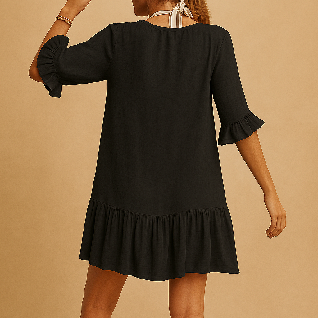 Lightweight summer dress with a loose fit for women.
