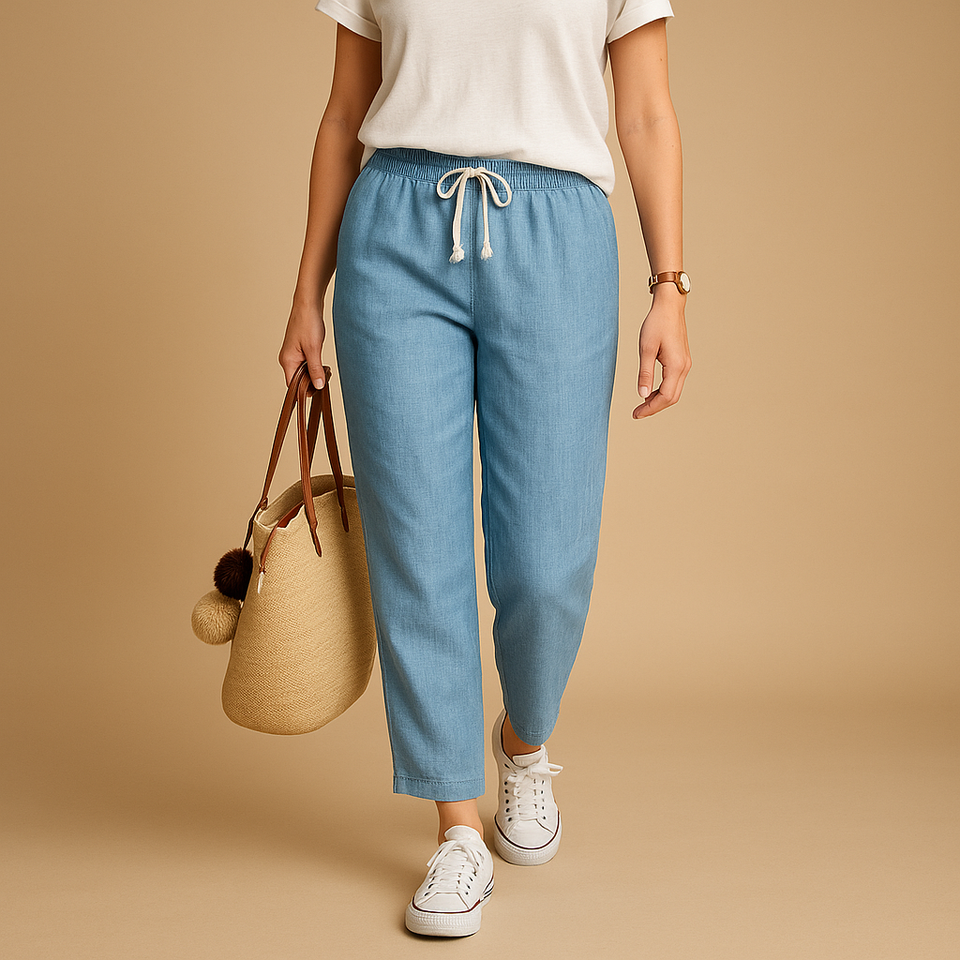 Lightweight breathable pants for women with a flexible fit