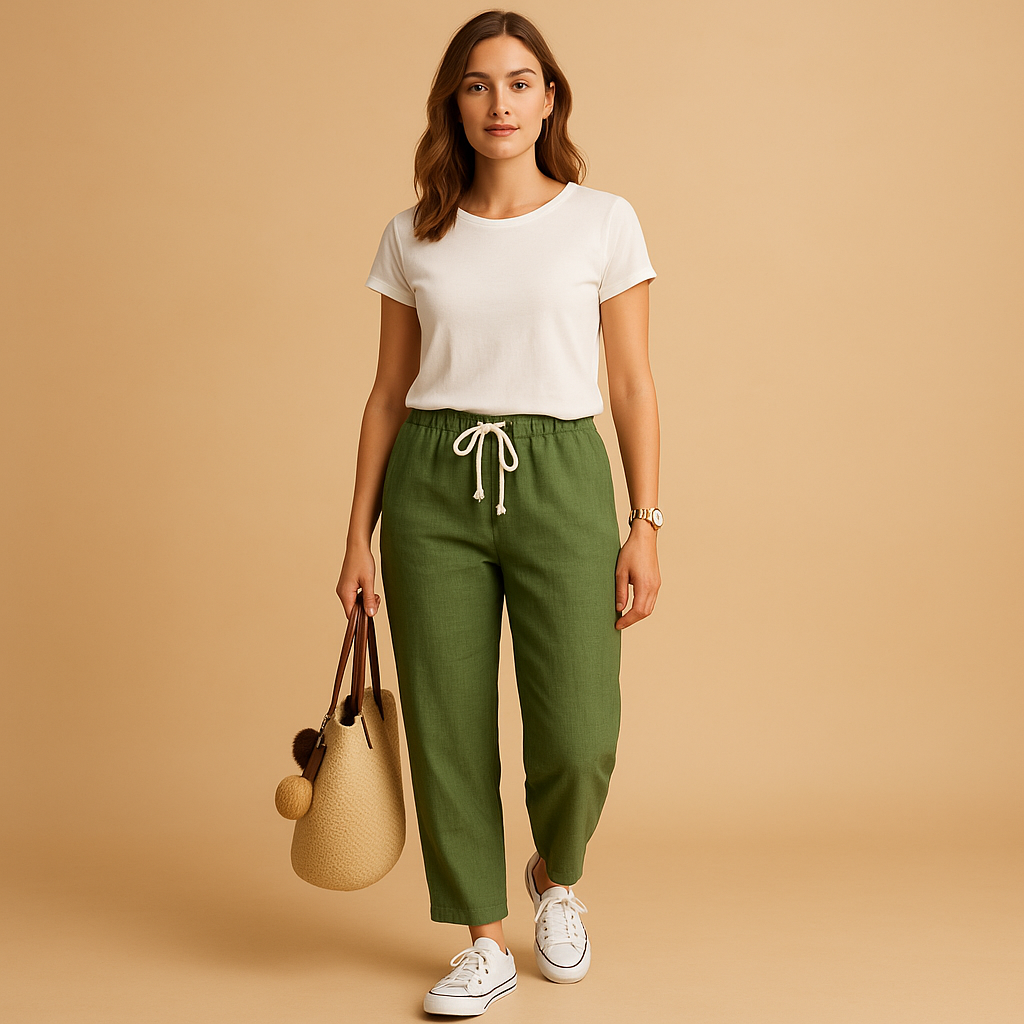 Lightweight breathable pants for women with a flexible fit