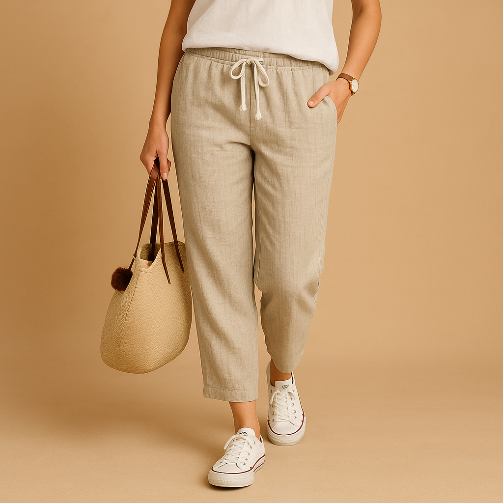 Lightweight breathable pants for women with a flexible fit