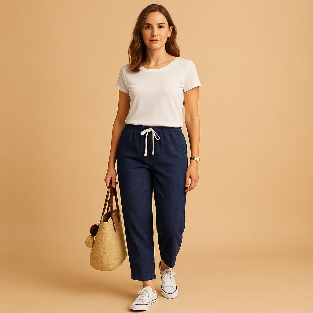 Lightweight breathable pants for women with a flexible fit