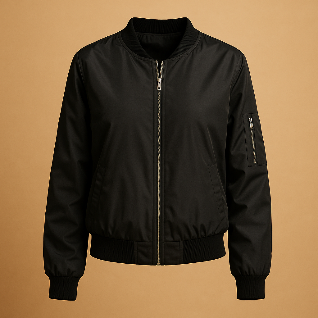 Lightweight bomber jacket for women