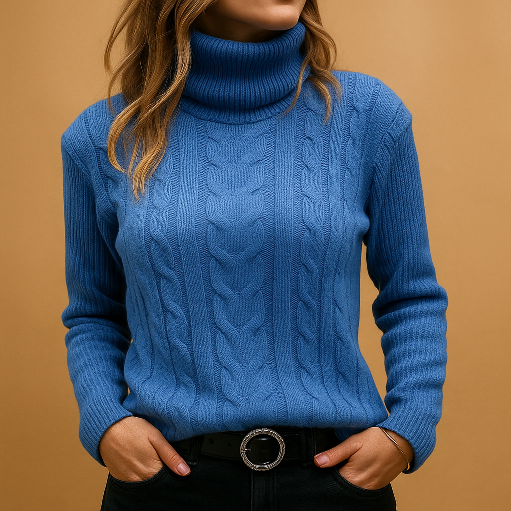 Lightweight turtleneck for women.