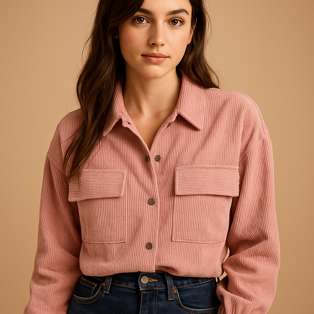 Lightweight corduroy summer jacket for women