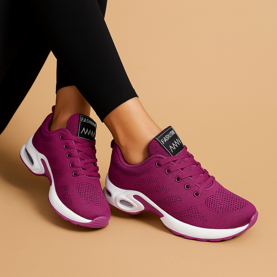 Lightweight running sneakers with breathable design for women