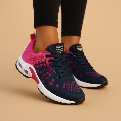 Lightweight walking shoes with slip-on design for women