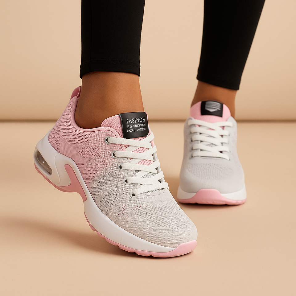 Lightweight walking shoes with slip-on design for women