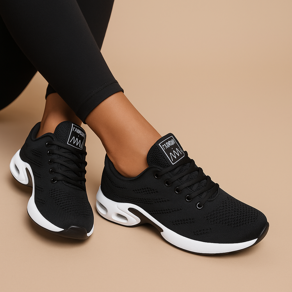 Lightweight walking shoes with slip-on design for women