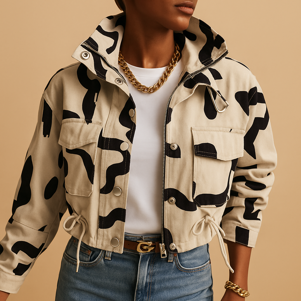 Lightweight summer jacket with tailored fit for women