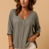 V-neck blouse for women