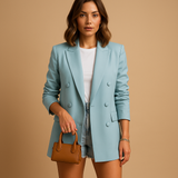 Loose-fitting blazer for women in business style.