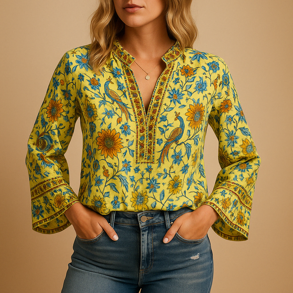 Lightweight blouse with a flattering fit for women