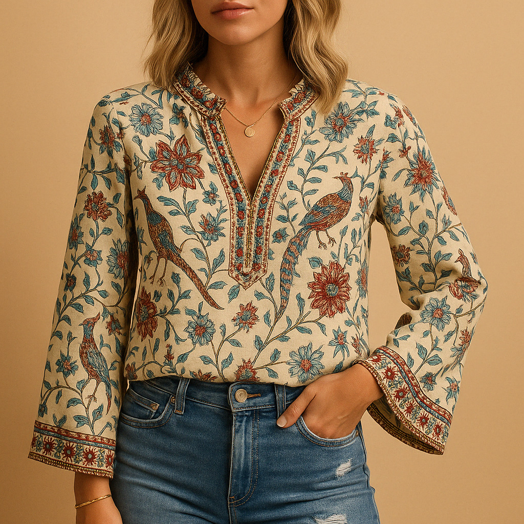 Lightweight blouse with a flattering fit for women