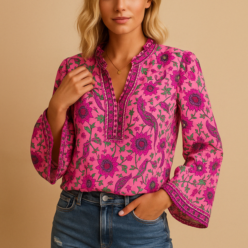 Lightweight blouse with a flattering fit for women