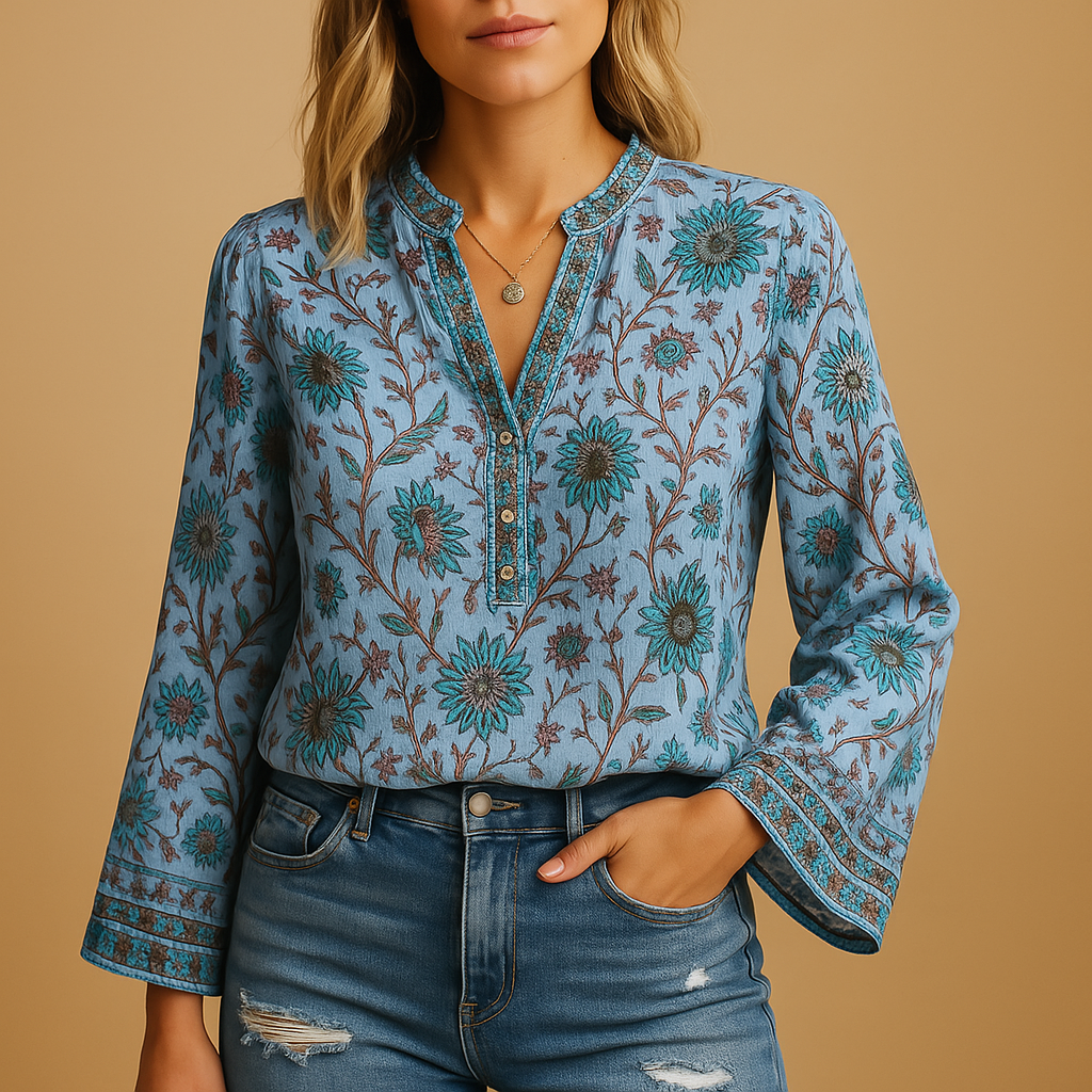 Lightweight blouse with a flattering fit for women