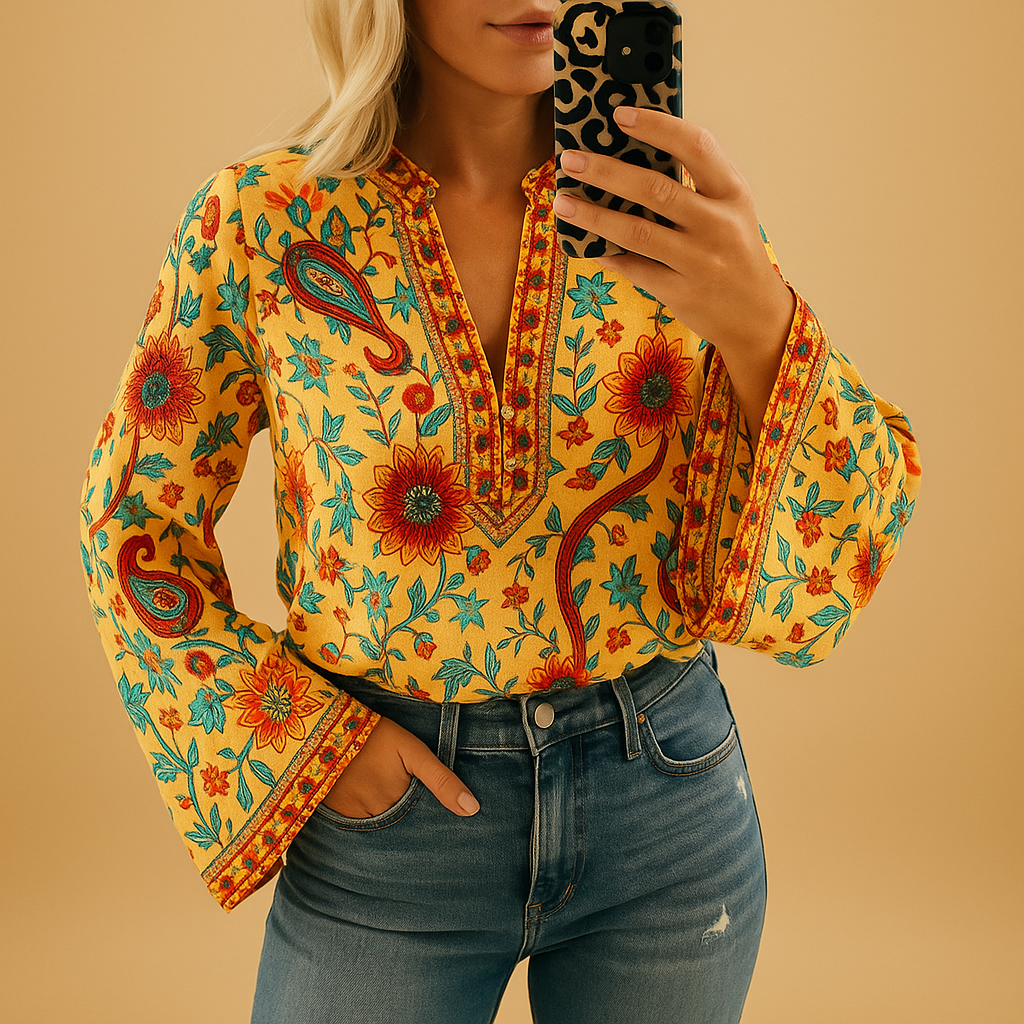 Lightweight blouse with a flattering fit for women
