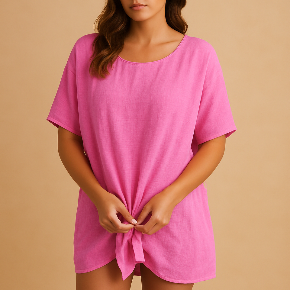 Lightweight knee-length midi dress for women.