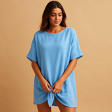 Lightweight knee-length midi dress for women.