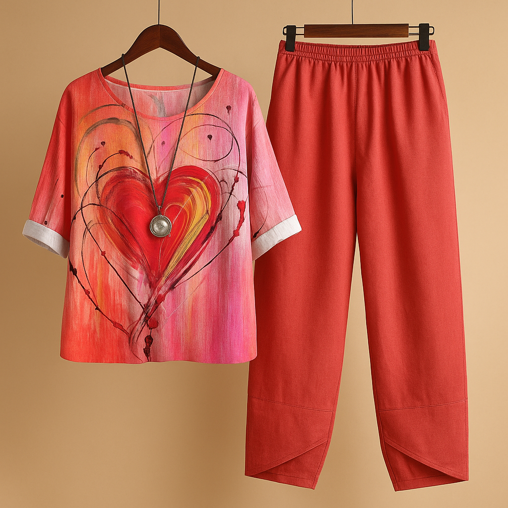 Lightweight two-piece set for women.