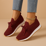Lightweight mesh lace-up shoes for women