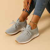 Lightweight mesh lace-up shoes for women