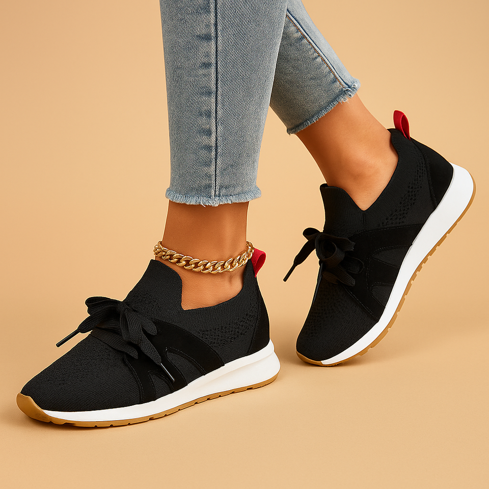 Lightweight mesh lace-up shoes for women